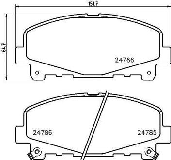 NP8035 Nisshinbo Колодки тормозные дисковые передні Honda Accord VIII 2.0, 2.4 універсал (08-) ()