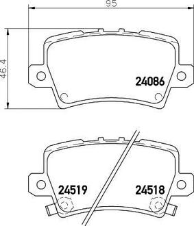 NP8039 Nisshinbo Колодки тормозные дисковые задні Honda Civic VIII 1.4, 1.6, 1.8, 2.0 (05-) ()
