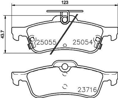 NP8041 Nisshinbo Колодки тормозные дисковые задні Honda Civic IX 1.4, 1.6, 1.8, 2.2 (12-) ()