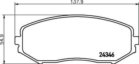NP9003 Nisshinbo Колодки тормозные дисковые передні Suzuki Grand Vitara 1.6, 2.0, 2.4 (05-) ()