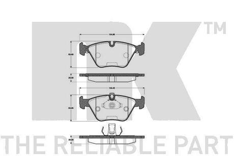 221523 NK Тормозные колодки передні (20.0mm) BMW серия 5 (E39) 10/96- (ATE)