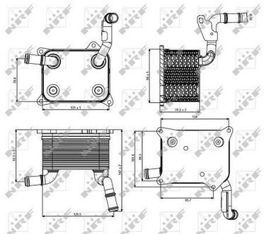 31266 NRF масляный радиатор, двигательное масло