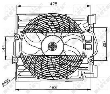 47029 NRF Вентилятор, охлаждение двигателя