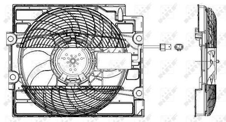 47211 NRF Вентилятор, охлаждение двигателя