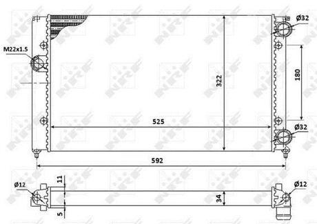 529501 NRF Радиатор, охлаждение двигателя