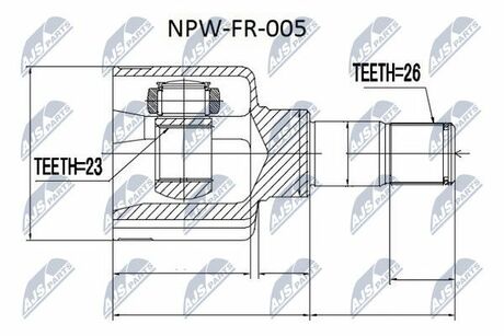 NPW-FR-005 NTY  Шарнир равных угловых скоростей