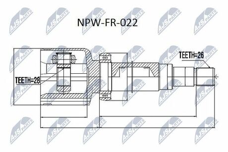 NPW-FR-022 NTY  Шарнир равных угловых скоростей