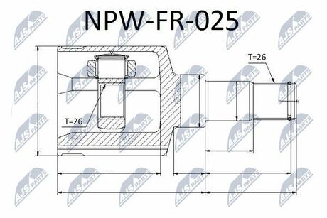 NPW-FR-025 NTY  Шарнир равных угловых скоростей