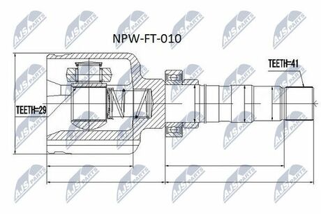 NPW-FT-010 NTY  Шарнир равных угловых скоростей