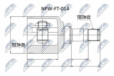 NPW-FT-014 NTY  Шарнир равных угловых скоростей
