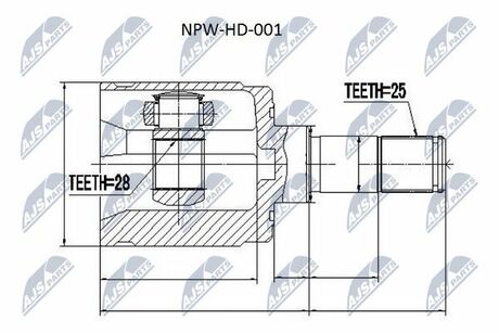 NPW-HD-001 NTY  Шарнир равных угловых скоростей