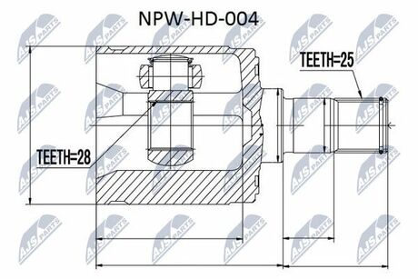 NPW-HD-004 NTY  Шарнир равных угловых скоростей