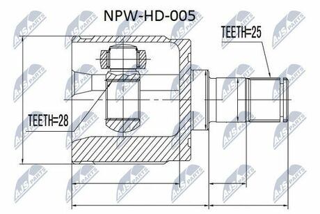 NPW-HD-005 NTY  Шарнир равных угловых скоростей