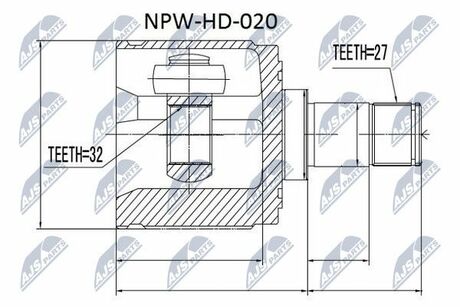 NPW-HD-020 NTY  Шарнир равных угловых скоростей