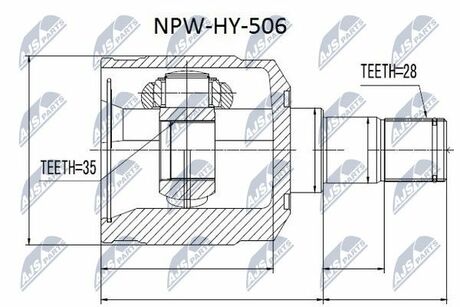 NPW-HY-506 NTY  Шарнир равных угловых скоростей