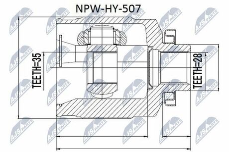 NPW-HY-507 NTY  Шарнир равных угловых скоростей