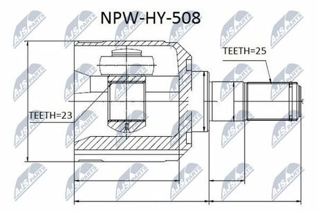 NPW-HY-508 NTY  Шарнир равных угловых скоростей