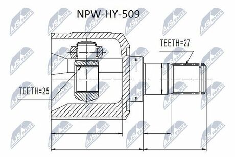 NPW-HY-509 NTY  Шарнир равных угловых скоростей