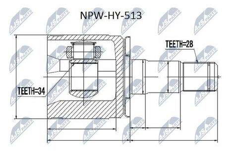 NPW-HY-513 NTY  Шарнир равных угловых скоростей