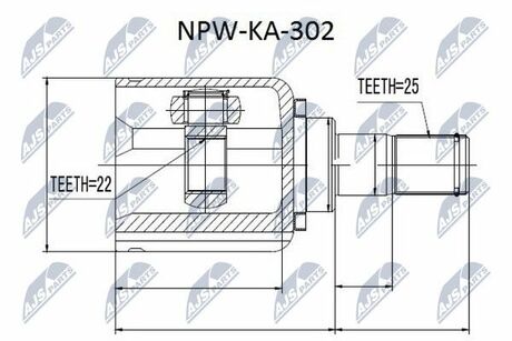 NPW-KA-302 NTY  Шарнир равных угловых скоростей
