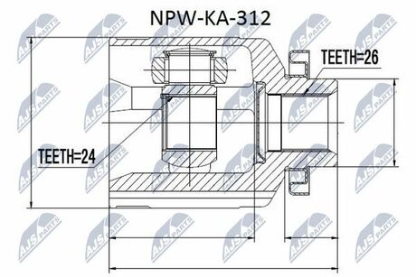 NPW-KA-312 NTY  Шарнир равных угловых скоростей