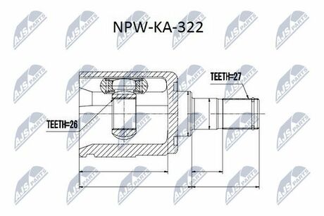 NPW-KA-322 NTY  Шарнир равных угловых скоростей