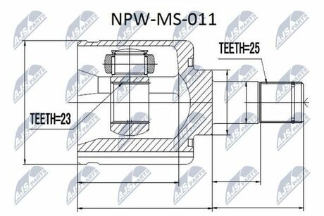 NPW-MS-011 NTY  Шарнир равных угловых скоростей