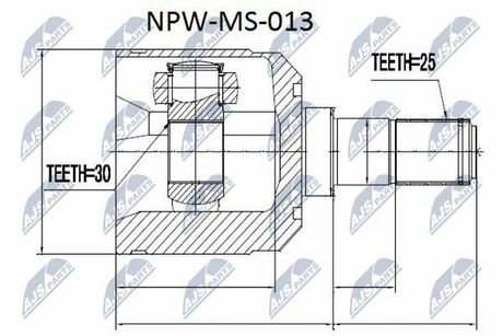 NPW-MS-013 NTY  Шарнир равных угловых скоростей