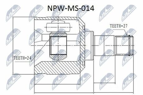 NPW-MS-014 NTY  Шарнир равных угловых скоростей