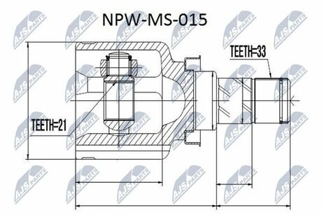 NPW-MS-015 NTY  Шарнир равных угловых скоростей