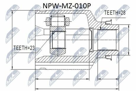 NPW-MZ-010P NTY  Шарнир равных угловых скоростей