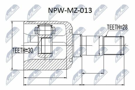 NPW-MZ-013 NTY  Шарнир равных угловых скоростей