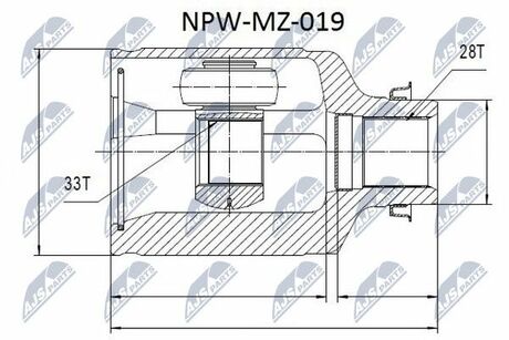 NPW-MZ-019 NTY  Шарнир равных угловых скоростей