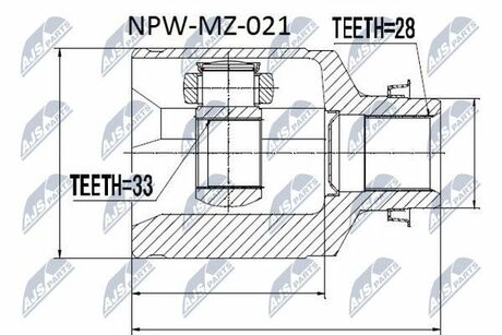 NPW-MZ-021 NTY  Шарнир равных угловых скоростей