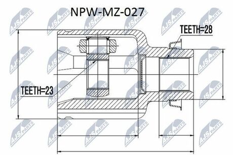 NPW-MZ-027 NTY  Шарнир равных угловых скоростей
