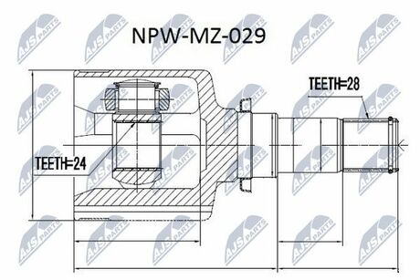NPW-MZ-029 NTY  Шарнир равных угловых скоростей