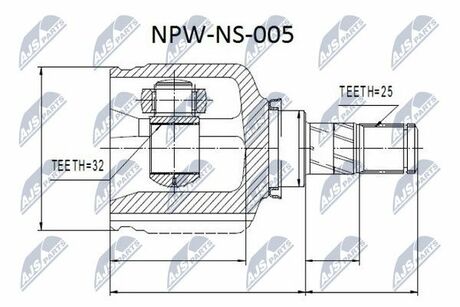 NPW-NS-005 NTY  Шарнир равных угловых скоростей