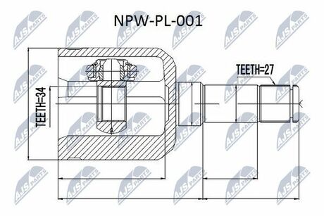 NPW-PL-001 NTY  Шарнир равных угловых скоростей