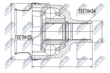 NPW-PL-025 NTY  Шарнир равных угловых скоростей