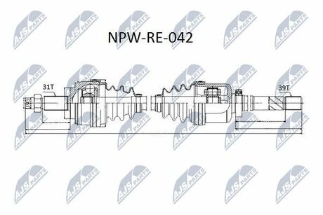 NPW-RE-042 NTY  Напіввіс NTY NPWRE042 