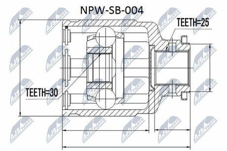 NPW-SB-004 NTY  Шарнир равных угловых скоростей