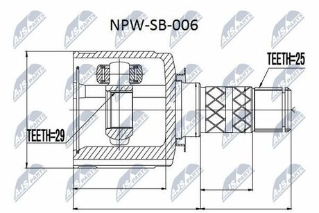 NPW-SB-006 NTY  Шарнир равных угловых скоростей