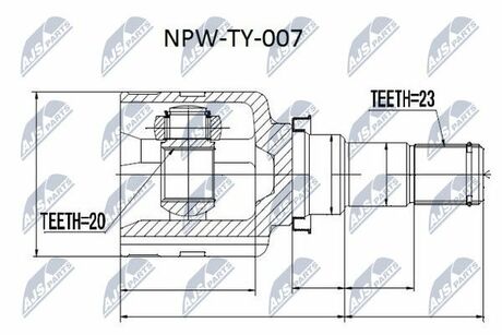 NPW-TY-007 NTY  Шарнир равных угловых скоростей