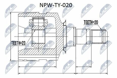 NPW-TY-020 NTY  Шарнир равных угловых скоростей