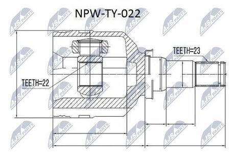 NPW-TY-022 NTY  Шарнир равных угловых скоростей