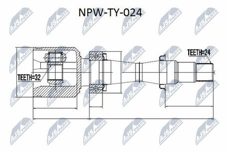 NPW-TY-024 NTY  Шарнир равных угловых скоростей
