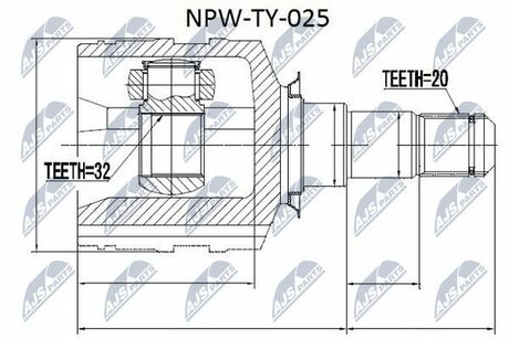 NPW-TY-025 NTY  Шарнир равных угловых скоростей