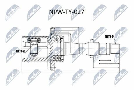 NPW-TY-027 NTY  Шарнир равных угловых скоростей