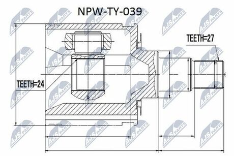 NPW-TY-039 NTY  Шарнир равных угловых скоростей