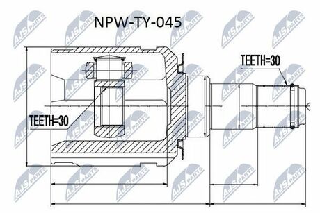 NPW-TY-045 NTY  Шарнир равных угловых скоростей